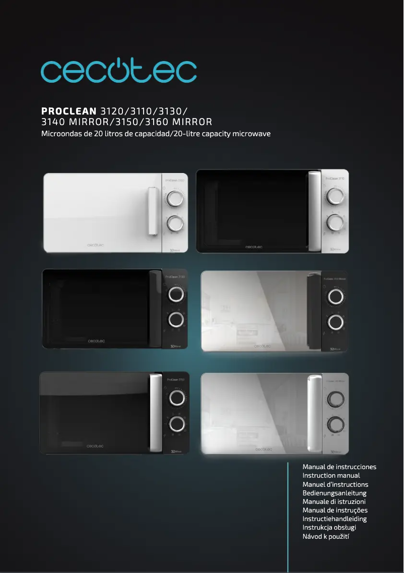 Page 1 de la notice Manuel utilisateur Cecotec ProClean 3130