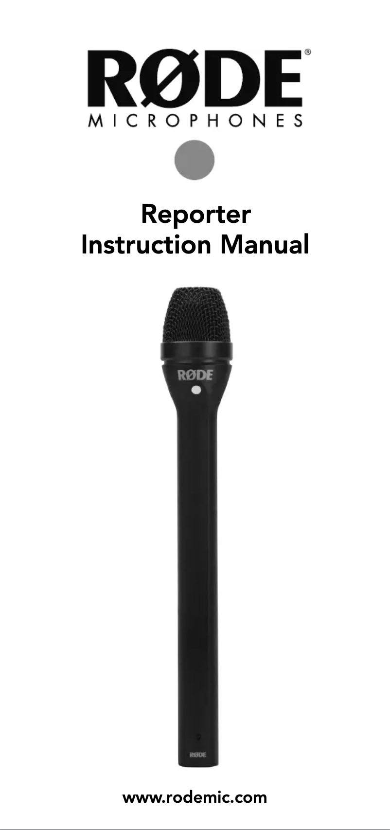 Image de la première page du manuel de l'appareil Reporter