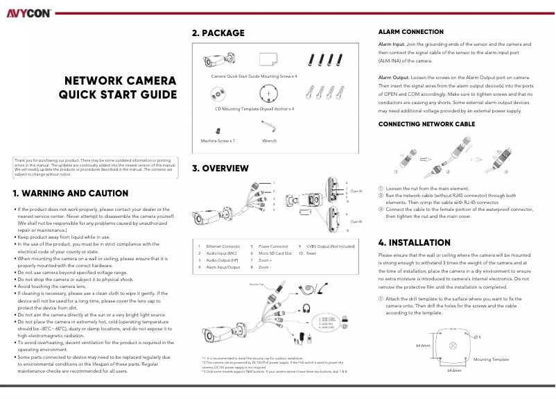 Page 1 de la notice Manuel utilisateur Avycon AVC-NBL21M-L1