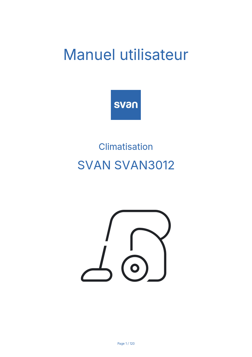 Image de la première page du manuel de l'appareil SVAN3012