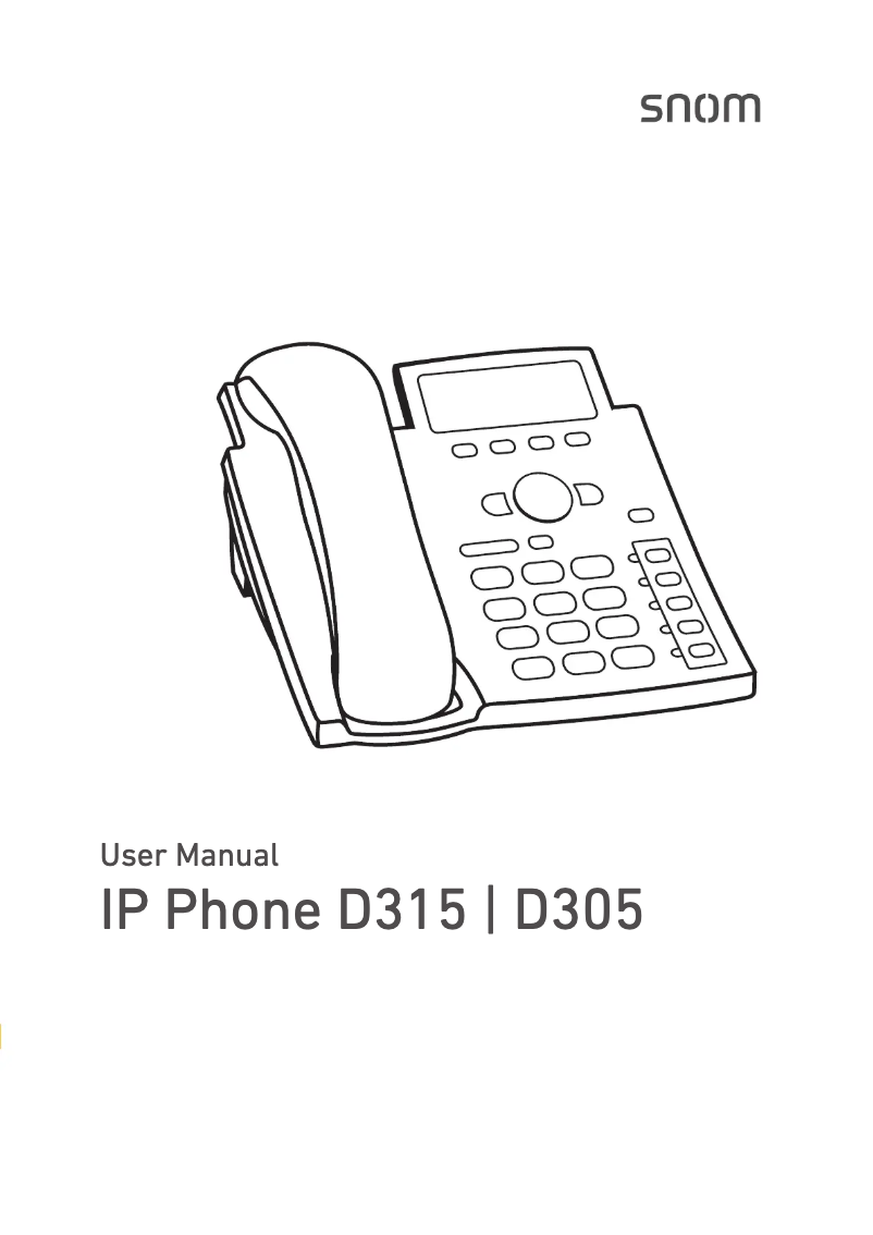 Page 1 of the manual User Manual Snom D315