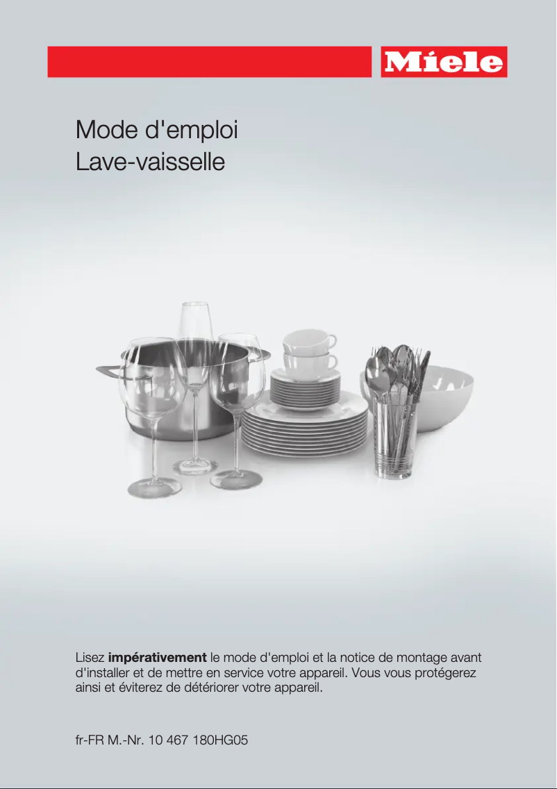 Page n°1 - Manuel utilisateur Miele G 6630 SC