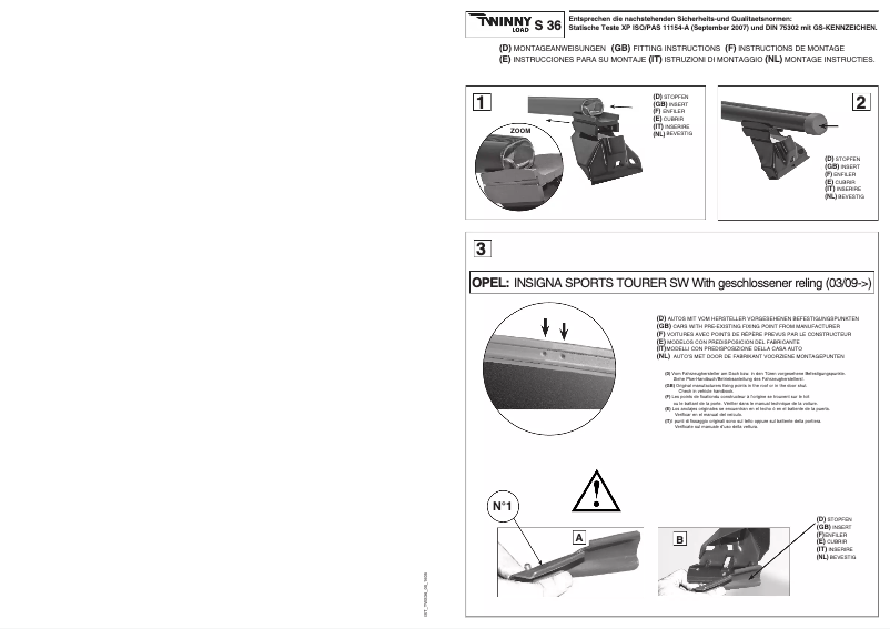 Página 1 del manual Manual de usuario Twinny Load S 36