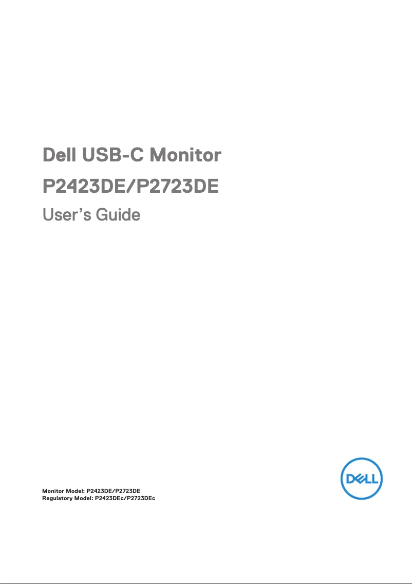 Page n°1 - Manuel utilisateur Dell P2423DE