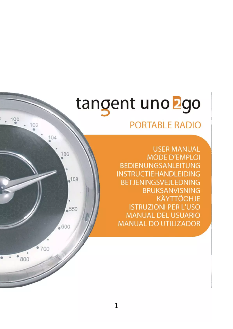 Image de la première page du manuel de l'appareil Uno 2go