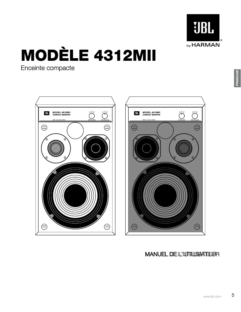 Page 1 de la notice Manuel utilisateur JBL 4312MII