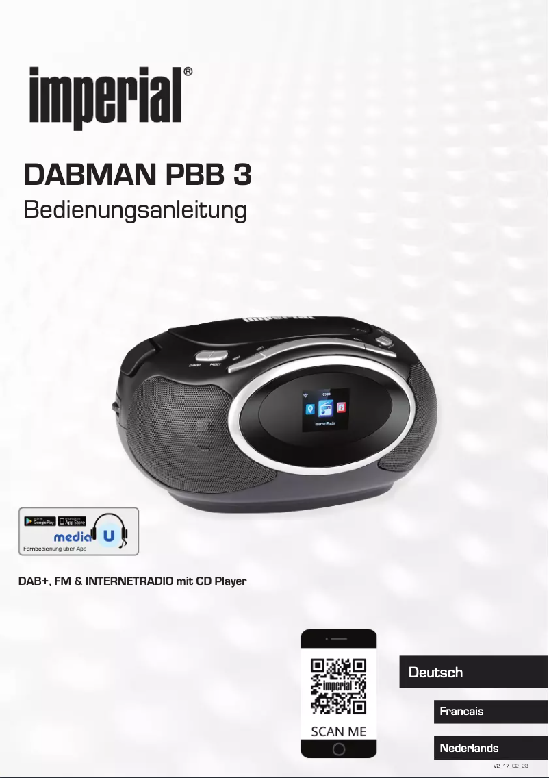 Página 1 del manual Manual de usuario Imperial DABMAN PBB 3