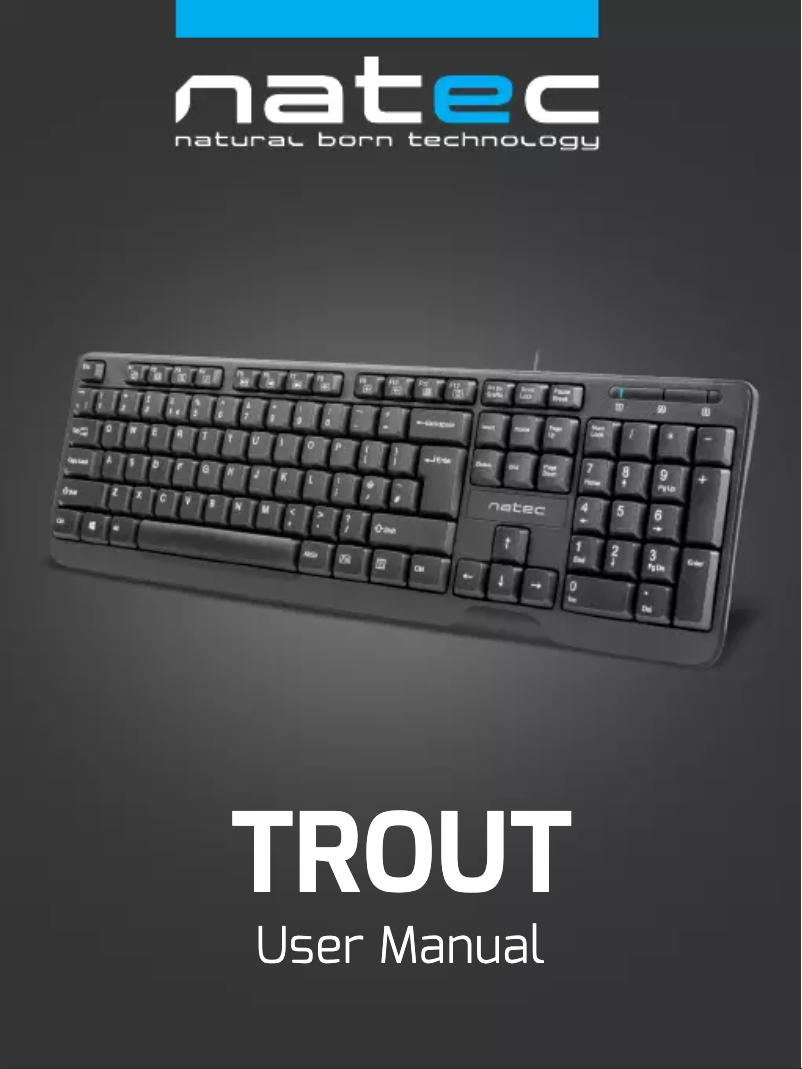 Page 1 de la notice Manuel utilisateur Natec Trout