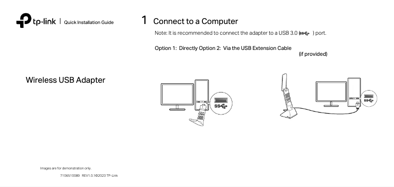 Page 1 de la notice Guide d'installation TP-Link Archer TX20UH
