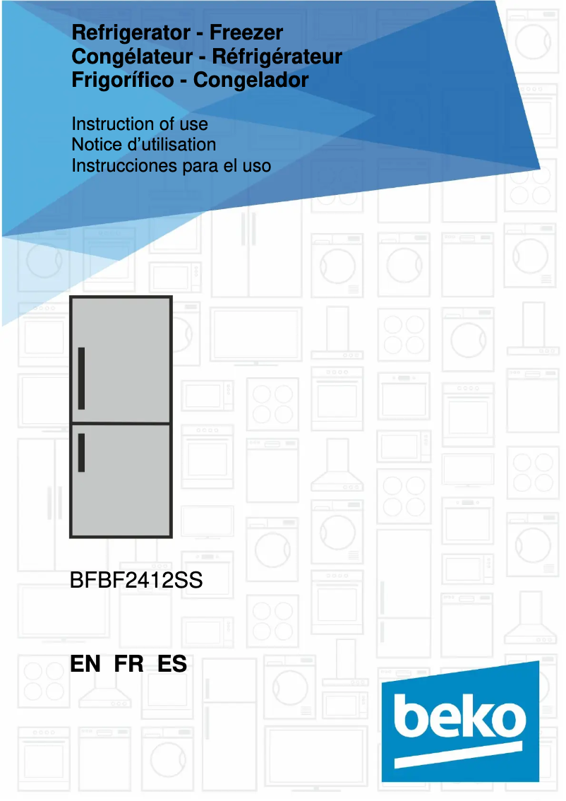 Page 1 de la notice Manuel utilisateur Beko BFBF2412SS