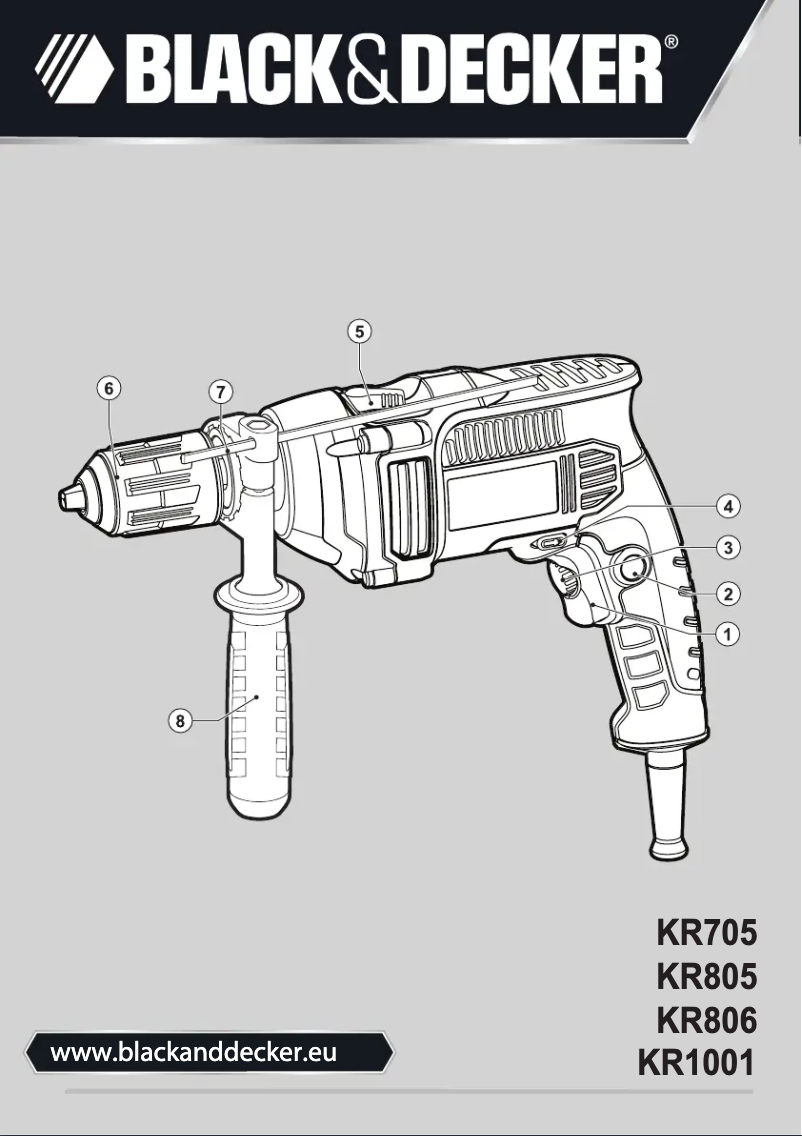 Page 1 de la notice Manuel utilisateur Black & Decker KR805