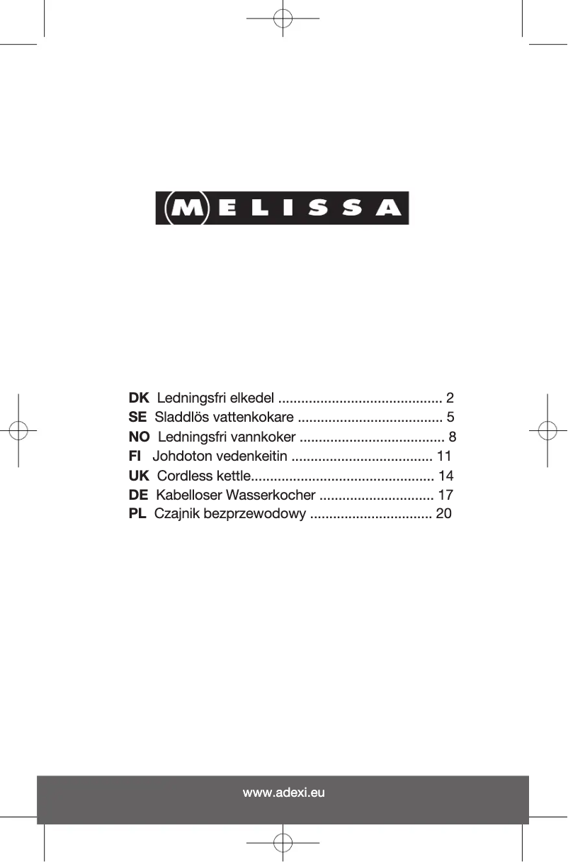 Página 1 del manual Manual de usuario Melissa 16130102 Swarovski