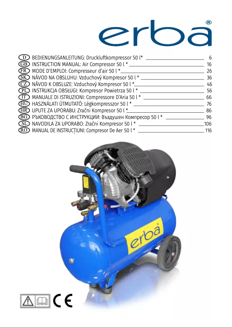 Page n°1 - Manuel utilisateur Erba 17012