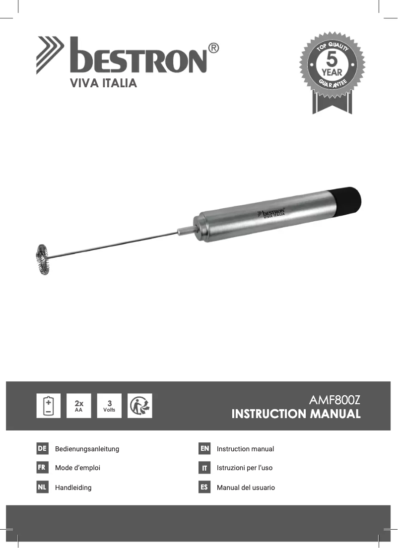 Page n°1 - Manuel utilisateur Bestron AMF800Z