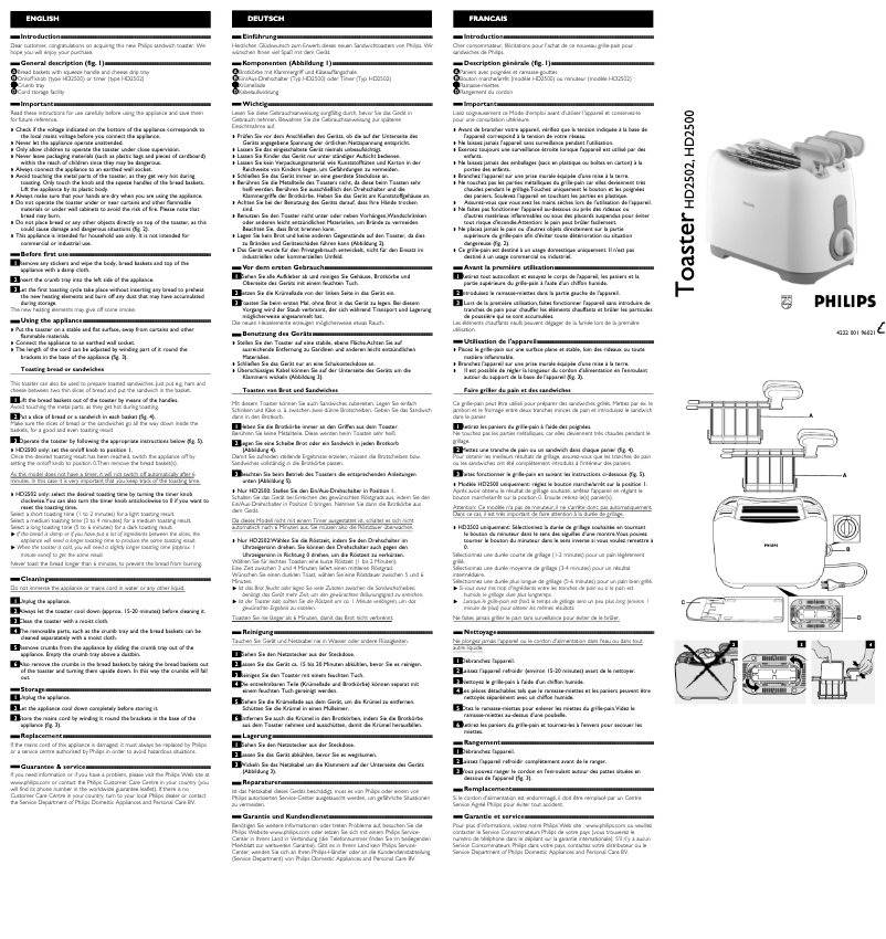 Image de la première page du manuel de l'appareil HD2500