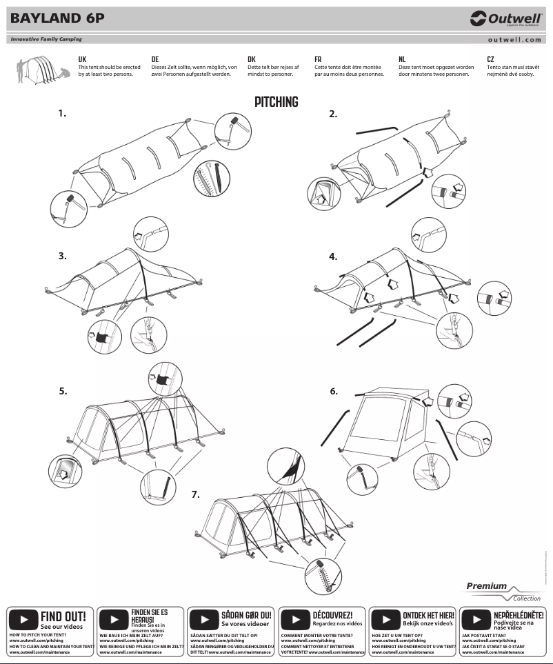 Page 1 de la notice Manuel utilisateur Outwell Bayland 6P