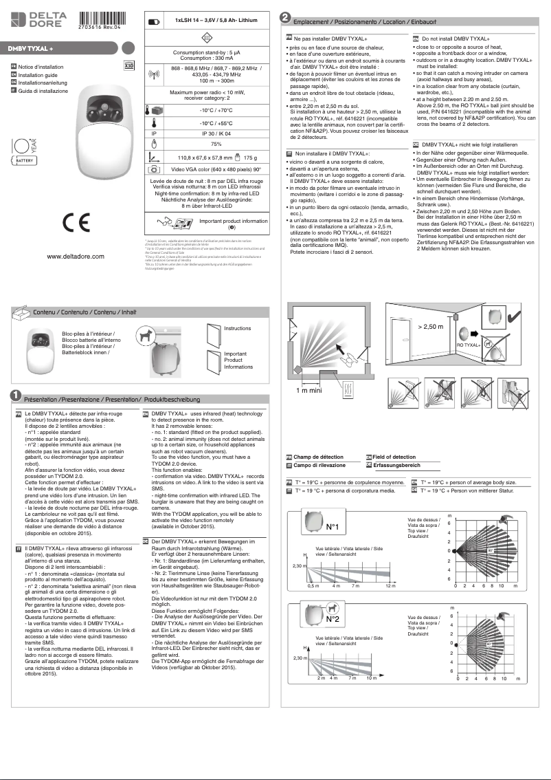 Image de la première page du manuel de l'appareil Tyxal+ DMBV
