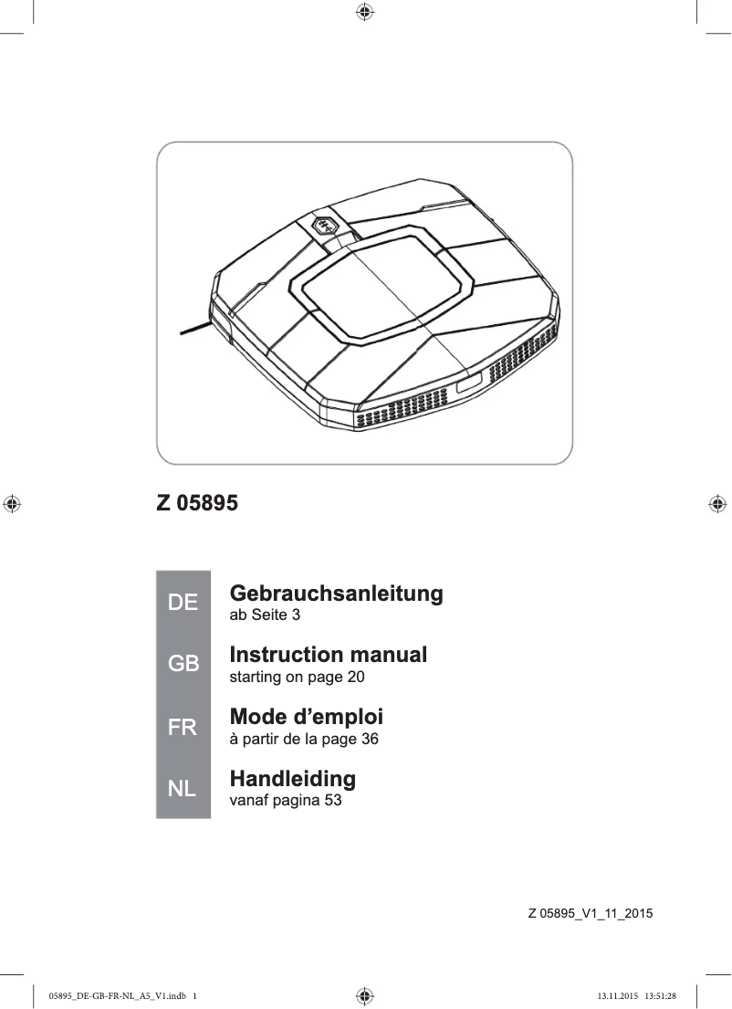 Image de la première page du manuel de l'appareil Z 05895