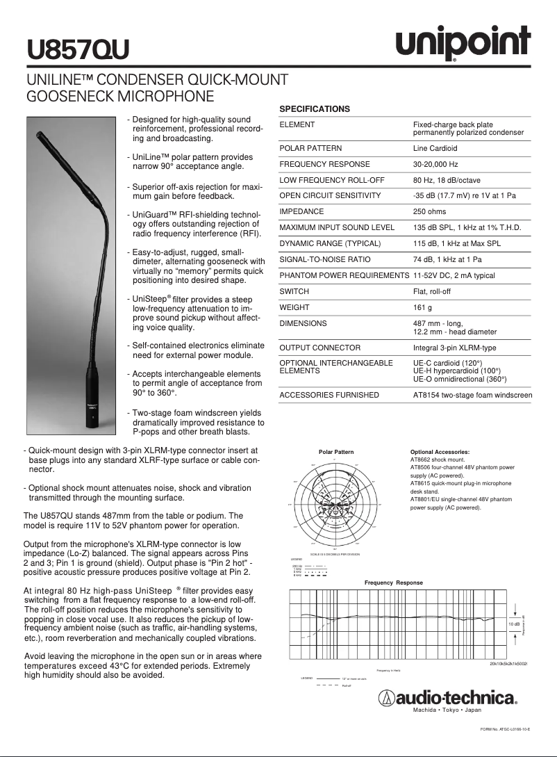 Image de la première page du manuel de l'appareil U857QU