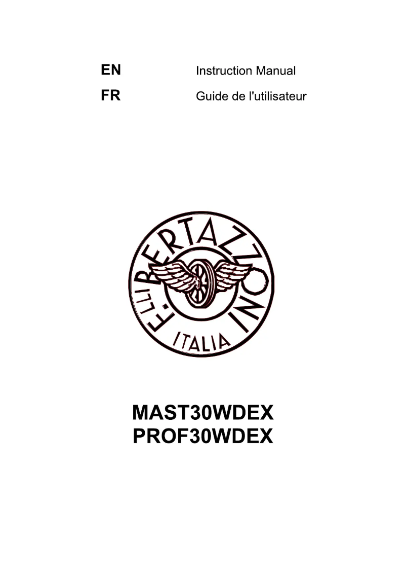 Page 1 de la notice Manuel utilisateur Bertazzoni MAST30WDEX