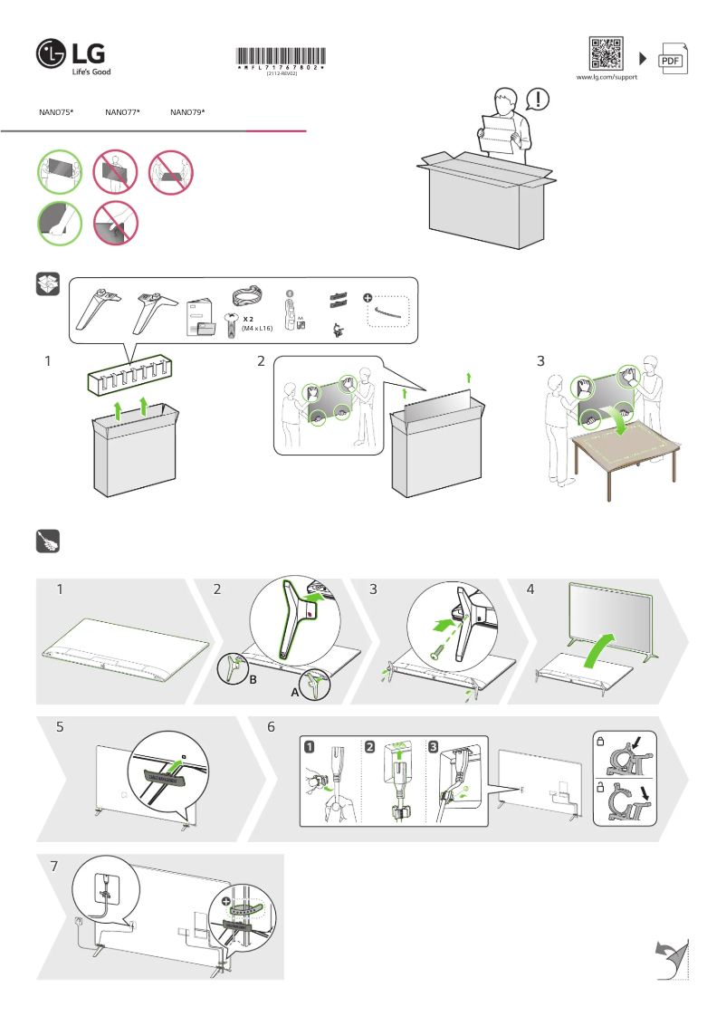 Image de la première page du manuel de l'appareil 43NANO796PC
