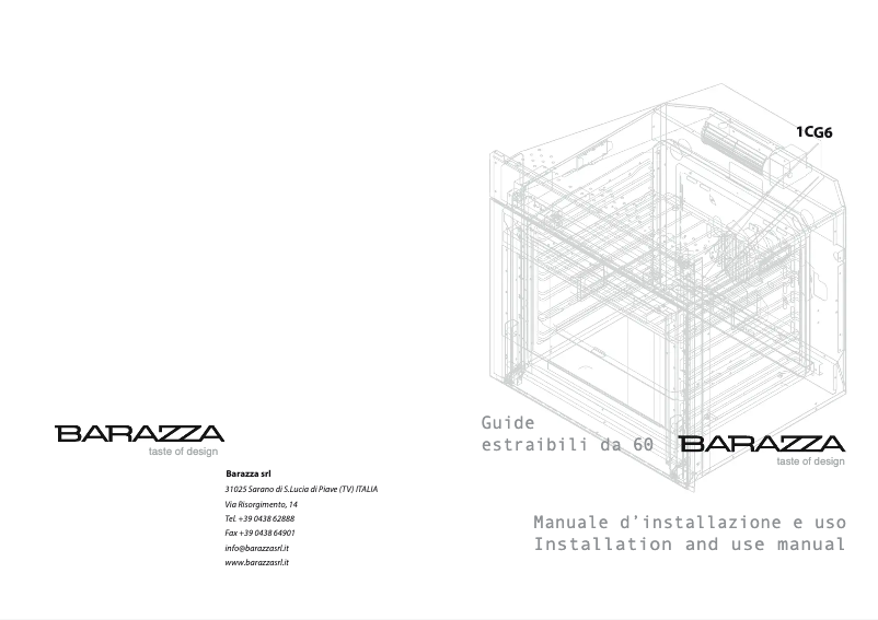 Page 1 de la notice Manuel utilisateur Barazza 1CG6