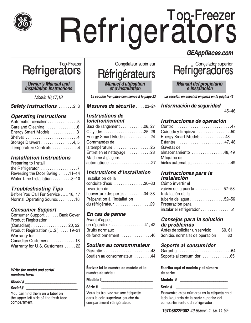 Image de la première page du manuel de l'appareil HTJ17CBCSA