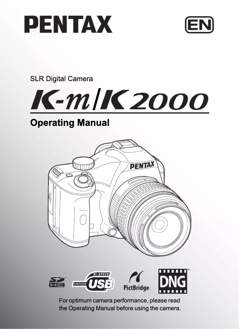 Page 1 de la notice Manuel utilisateur Pentax K2000
