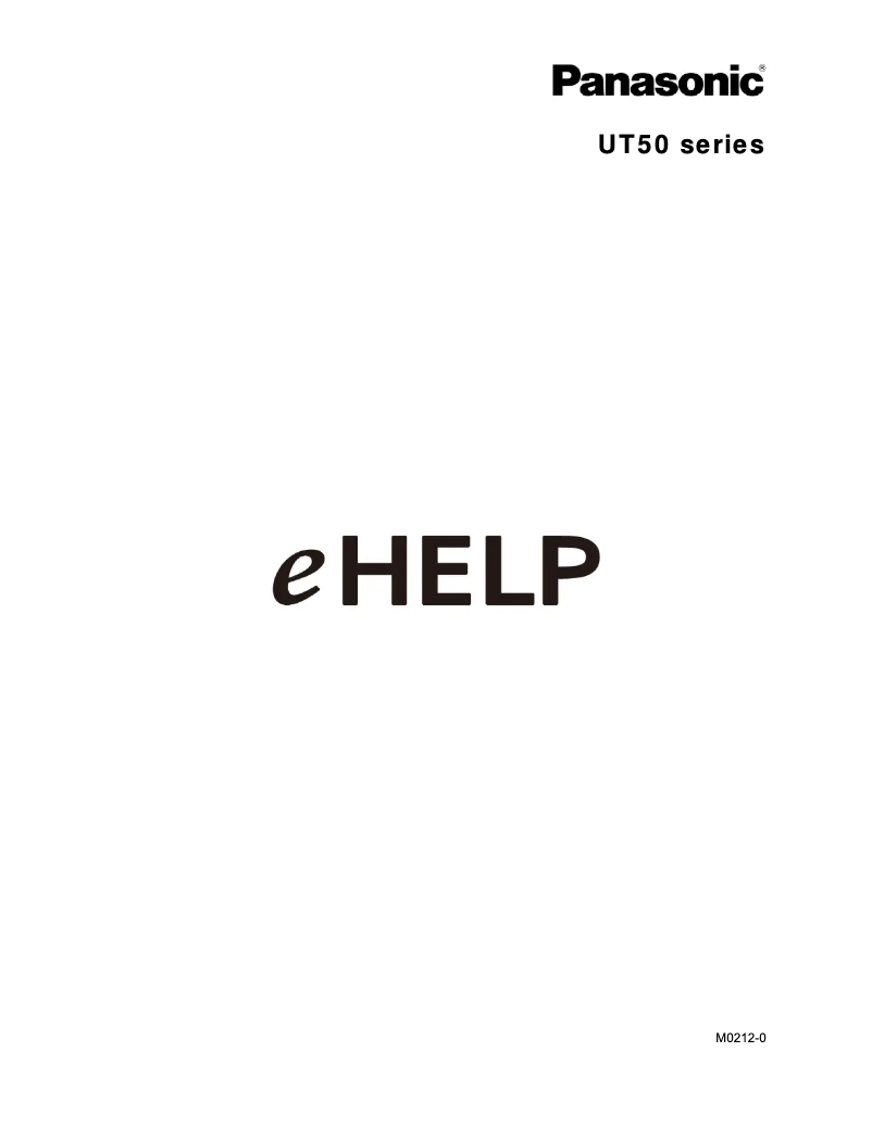 Image de la première page du manuel de l'appareil Viera TC-P50UT50