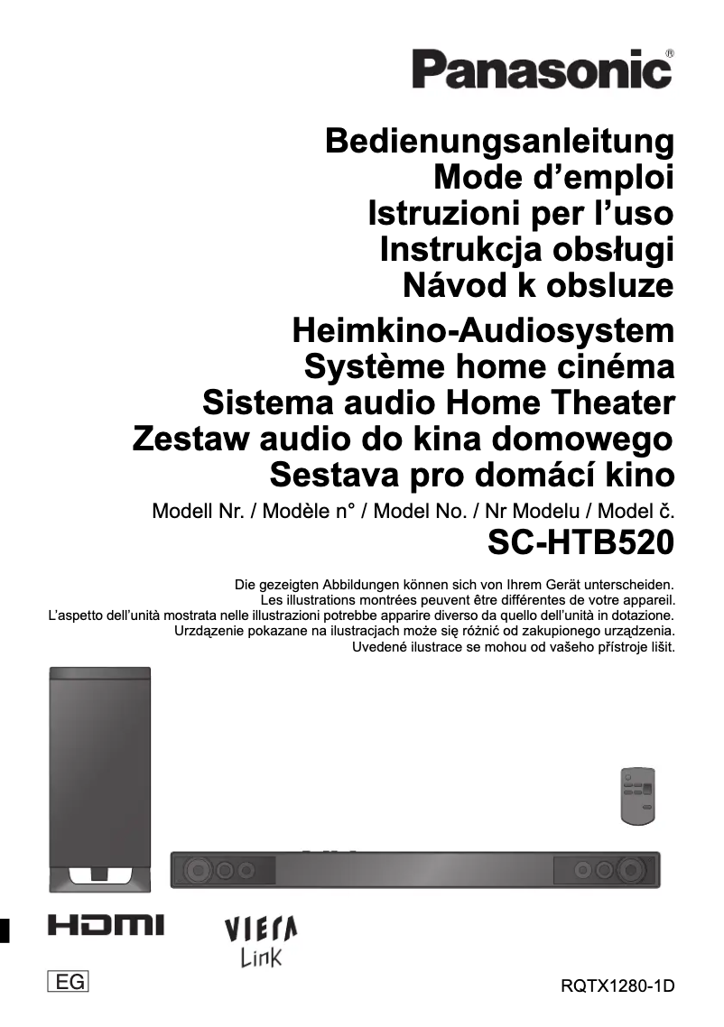 First page image of the manual for SC-HTB520