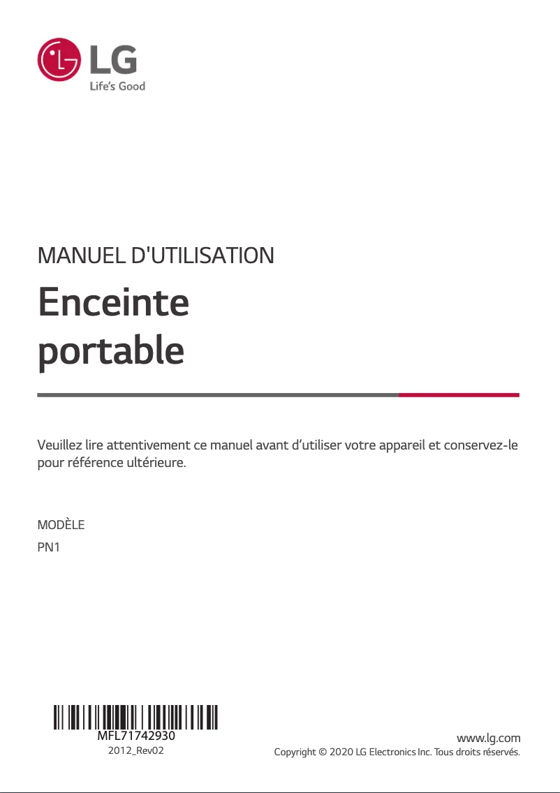 Imagen de la primera página del manual del dispositivo PN1