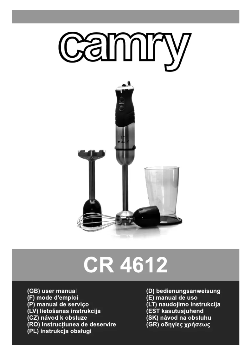 Page n°1 - Manuel utilisateur Camry CR 4612