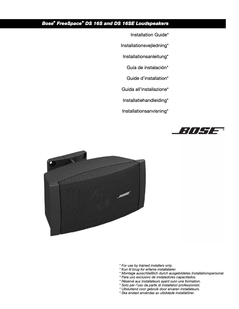 Page n°1 - Manuel utilisateur Bose FreeSpace DS 16SE