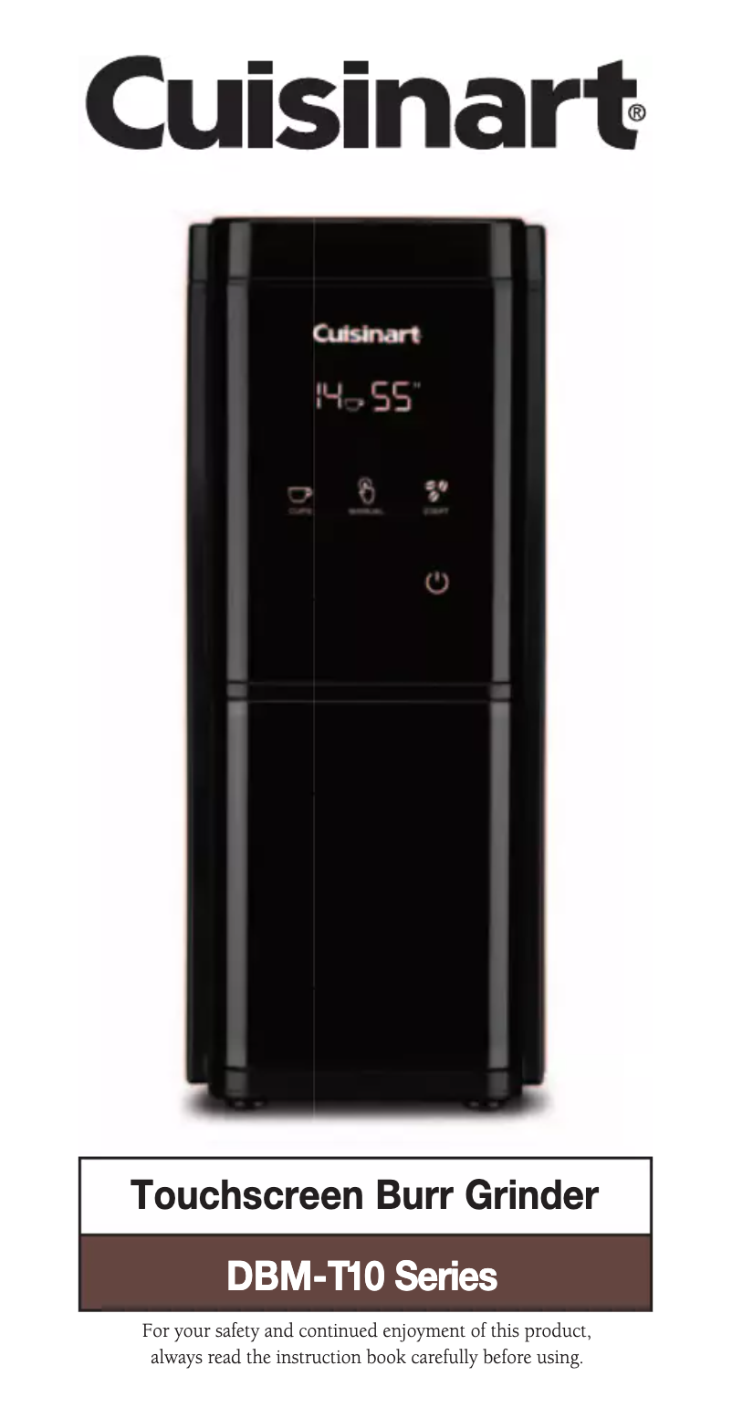 Page n°1 - Manuel utilisateur Cuisinart DBM-T10