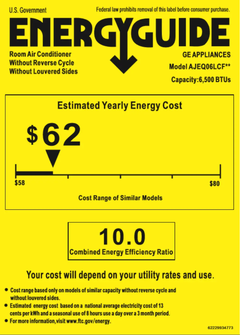 Image de la première page du manuel de l'appareil AJEQ06LCF