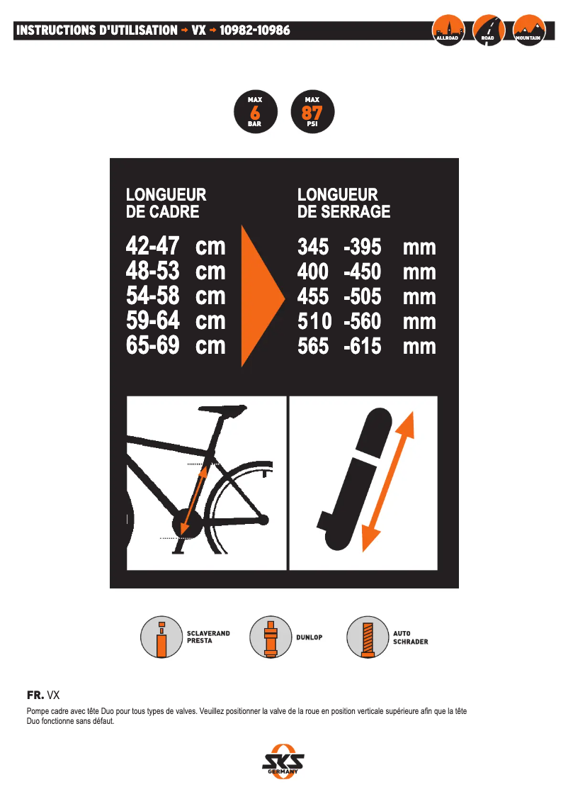 Page n°1 - Manuel utilisateur SKS VX