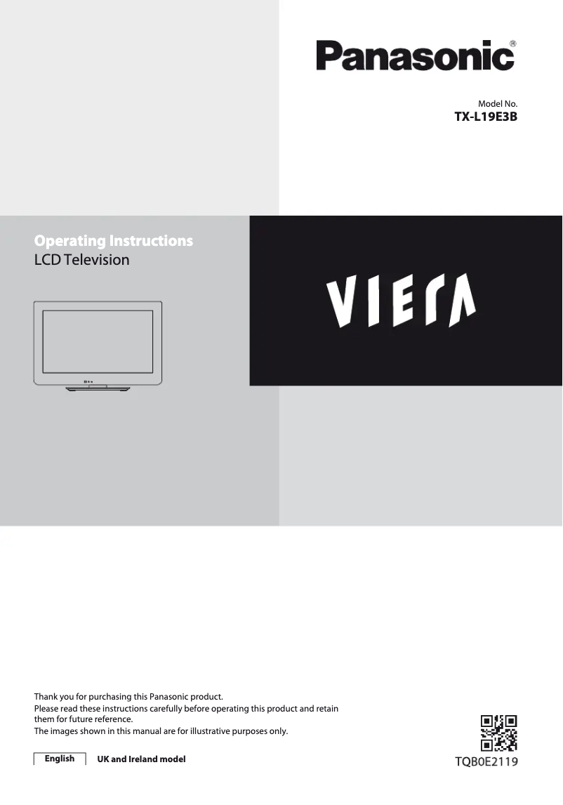 Página 1 del manual Manual de usuario Panasonic TX-L19E3B