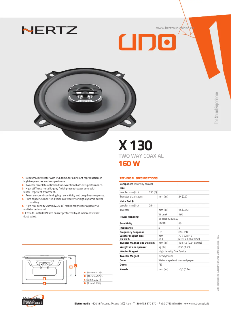 Image de la première page du manuel de l'appareil Uno X 130