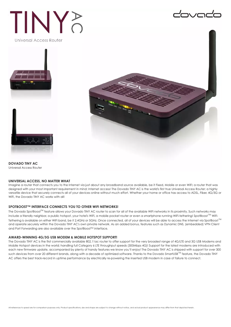 Image de la première page du manuel de l'appareil Tiny AC