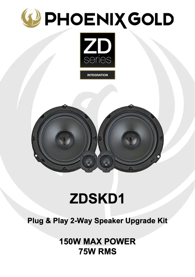 Page 1 de la notice Manuel utilisateur Phoenix Gold ZDSKD1