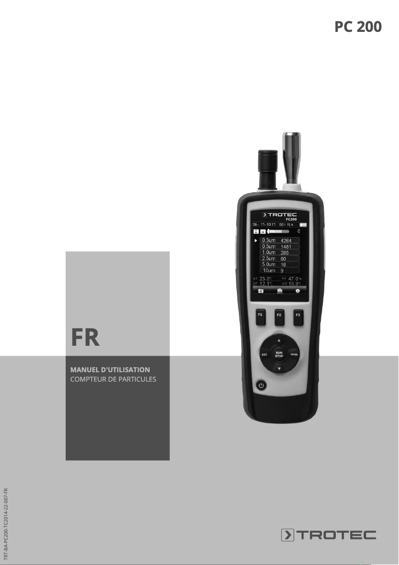Page n°1 - Manuel utilisateur Trotec PC200