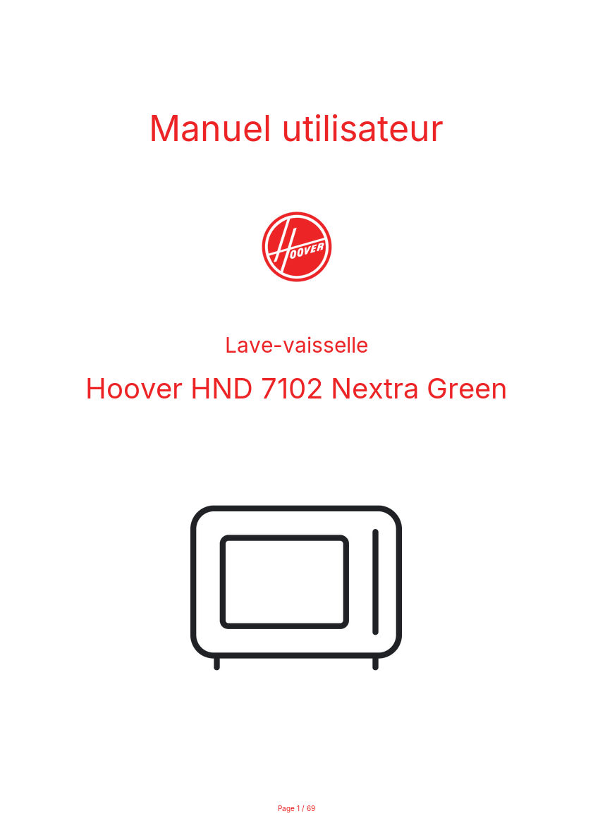 Image de la première page du manuel de l'appareil HND 7102 Nextra Green
