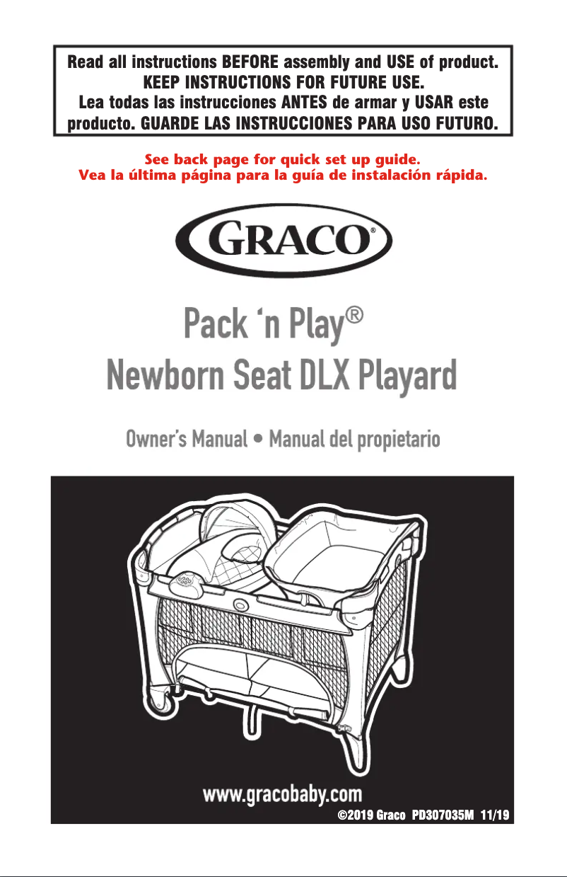 Image de la première page du manuel de l'appareil Pack 'n Play Newborn Seat DLX