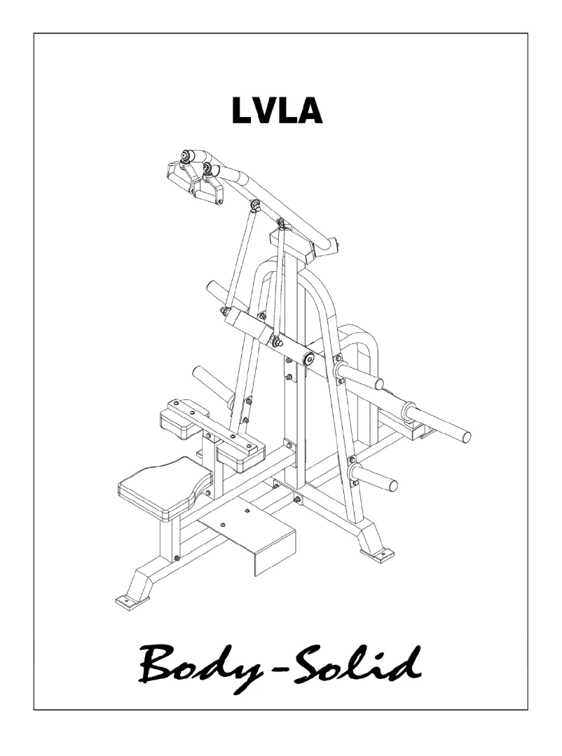 Page n°1 - Manuel utilisateur Body-Solid LVLA