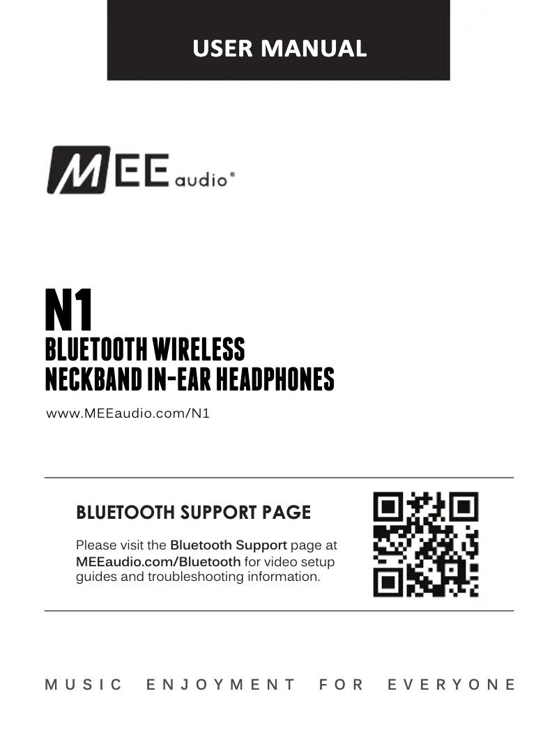 Page 1 de la notice Manuel utilisateur MEE audio N1