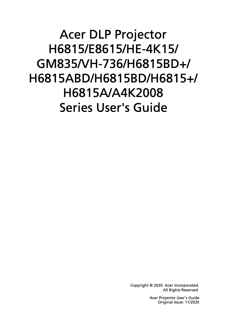 Image de la première page du manuel de l'appareil HE-4K15