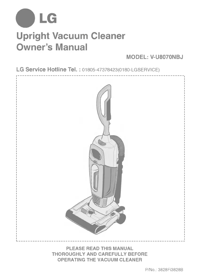 Image de la première page du manuel de l'appareil V-U8070NBJ