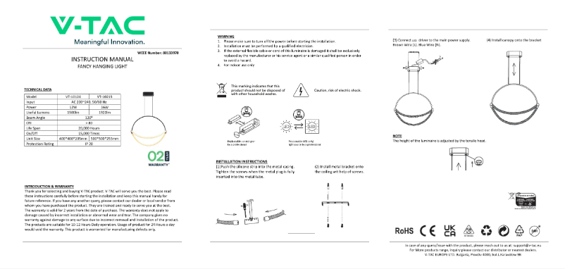 Image de la première page du manuel de l'appareil VT-10125