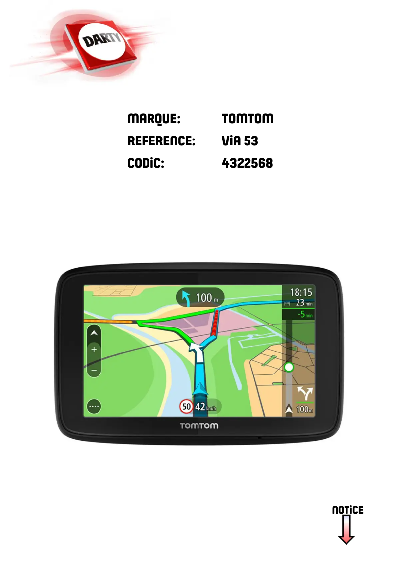 Page n°1 - Manuel utilisateur TomTom Via 53