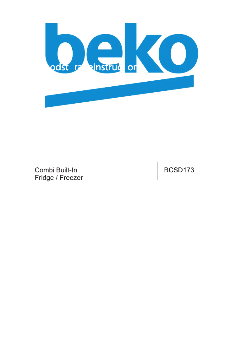 Page 1 de la notice Mode d'emploi Beko BCSD173
